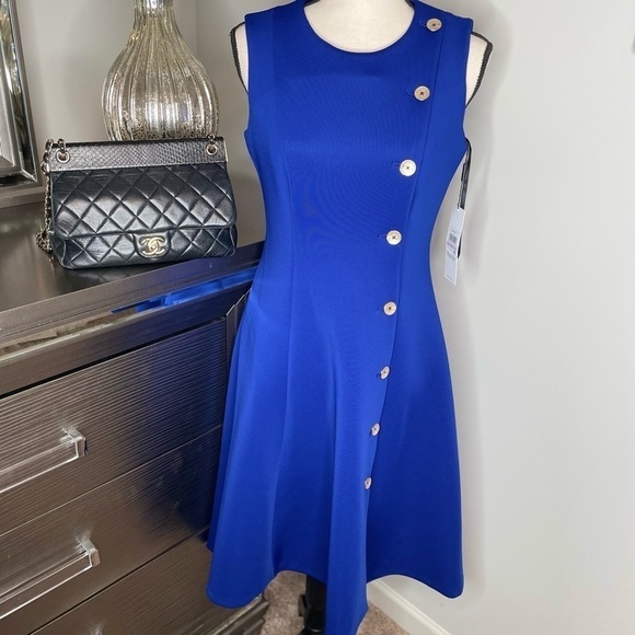 𝅺OFFICE or Cocktail Party Ready! A Line Calvin Klein Dress Sz 6 - Picture 5 of 11